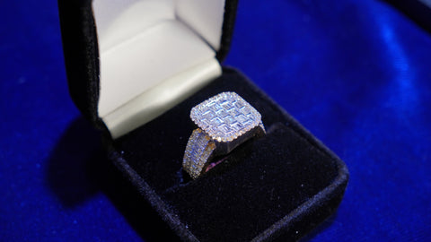 Men's Square Diamond Ring