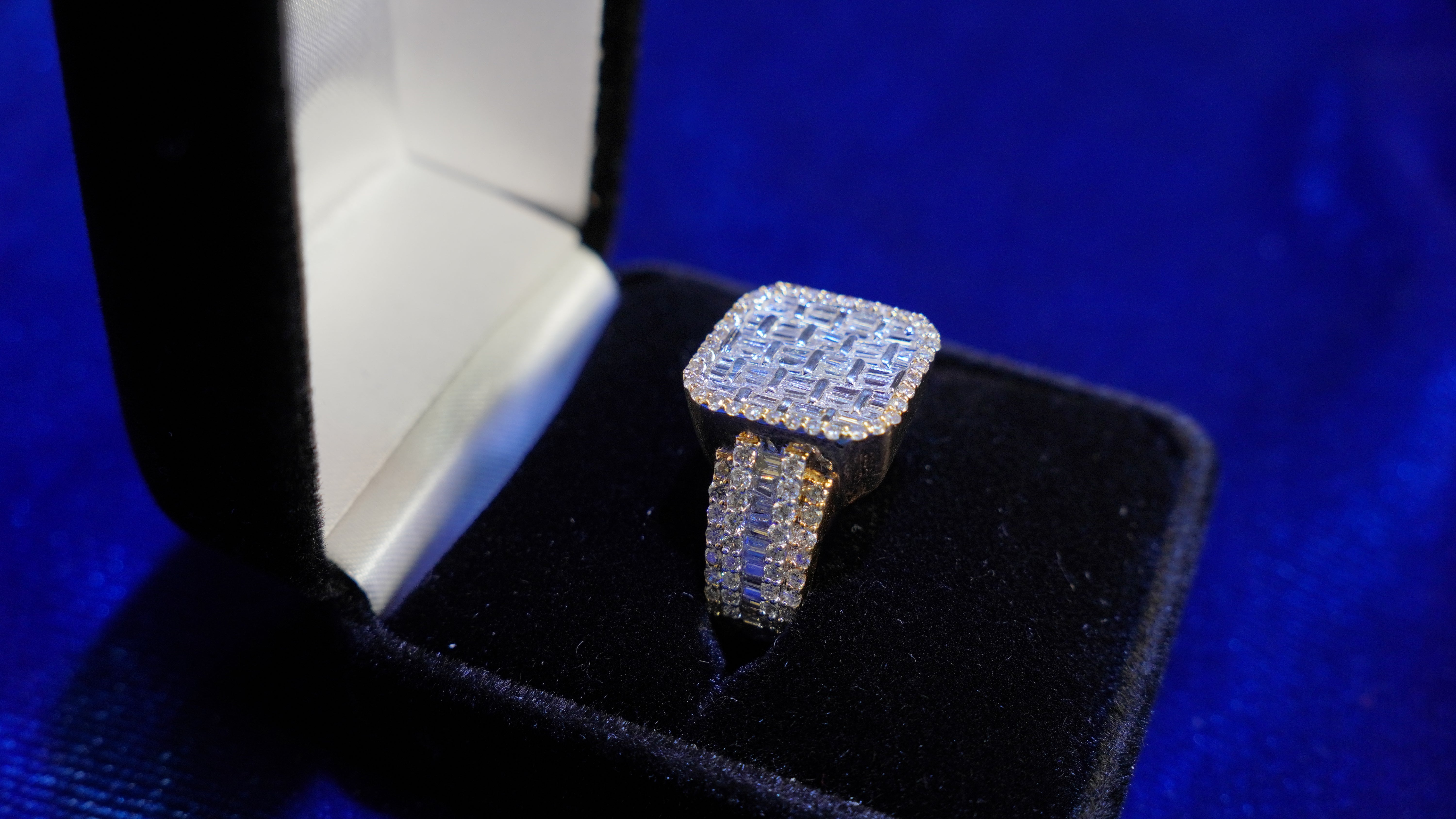 Men's Square Diamond Ring