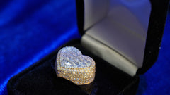 Diamond Gold Heart Ring 2.8CTW 10KT