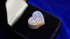 Diamond Gold Heart Ring 2.8CTW 10KT