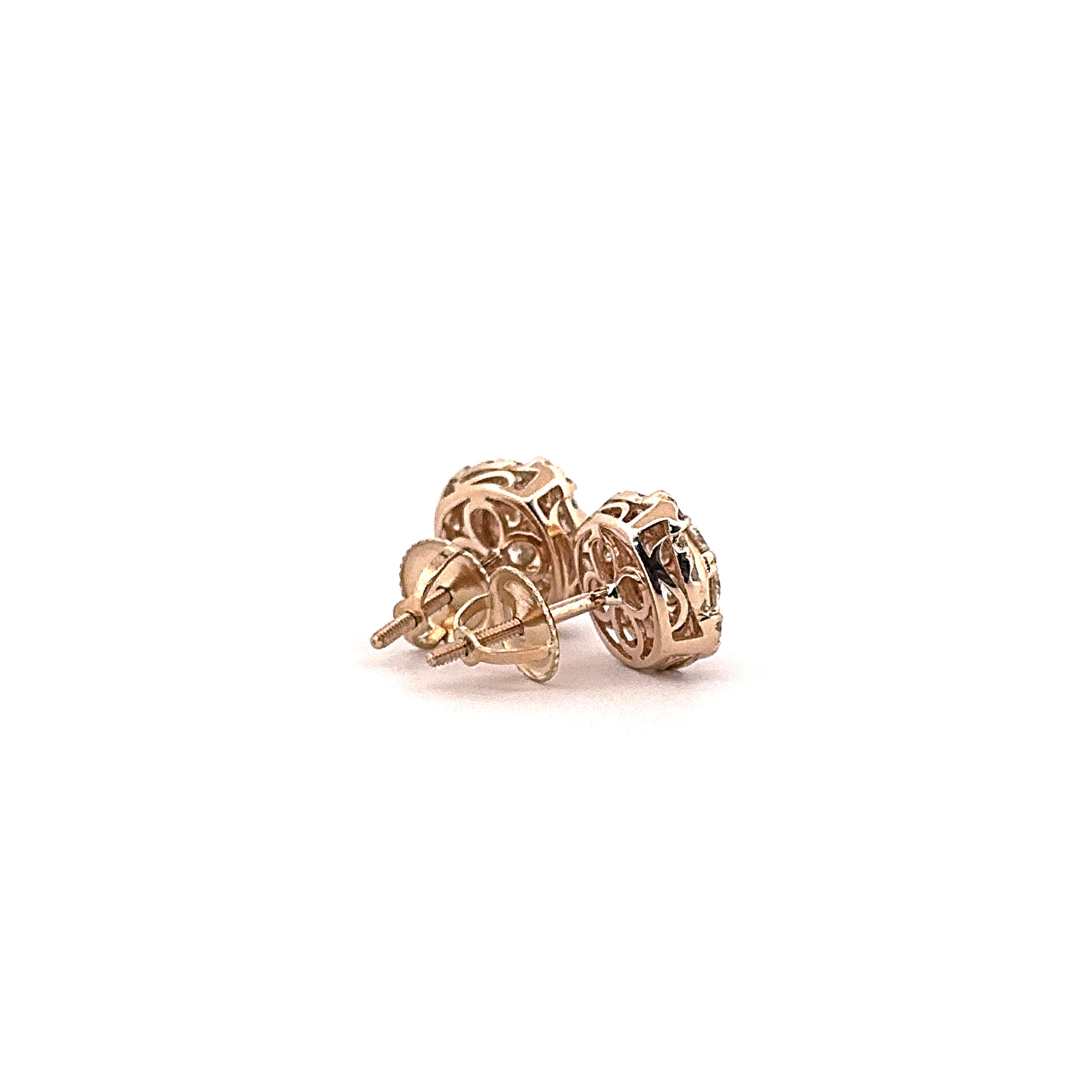 14KY Diamond Earring Studs 1.01CTW