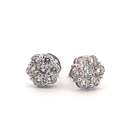 14KW 2.17 CTW Diamond Studs