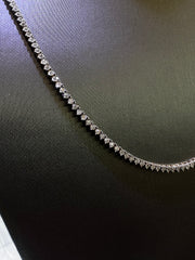 10K Two Tone 2CT Tennis Diamond Chain 20''