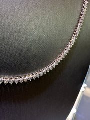 10K Two Tone 2CT Tennis Diamond Chain 20''