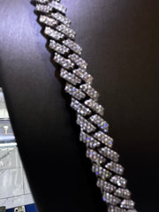 10K White Gold Diamond Cuban 26.75CTW