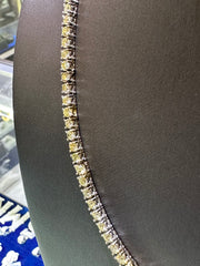 10K White Gold Tennis Chain 19.5CTW