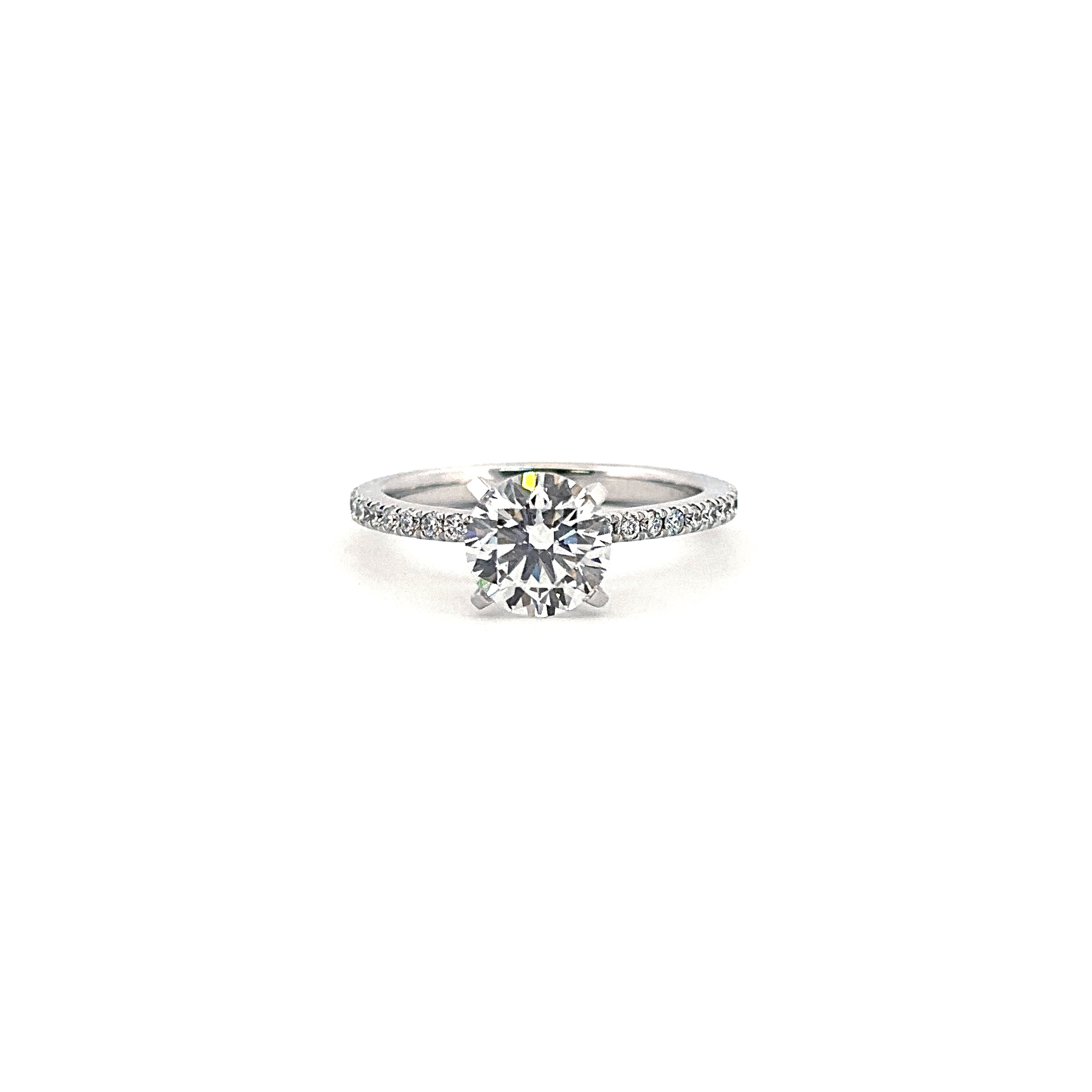 14K White Gold Engagement Ring 1.75CT