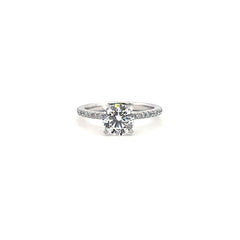 14K White Gold Engagement Ring 1.75CT
