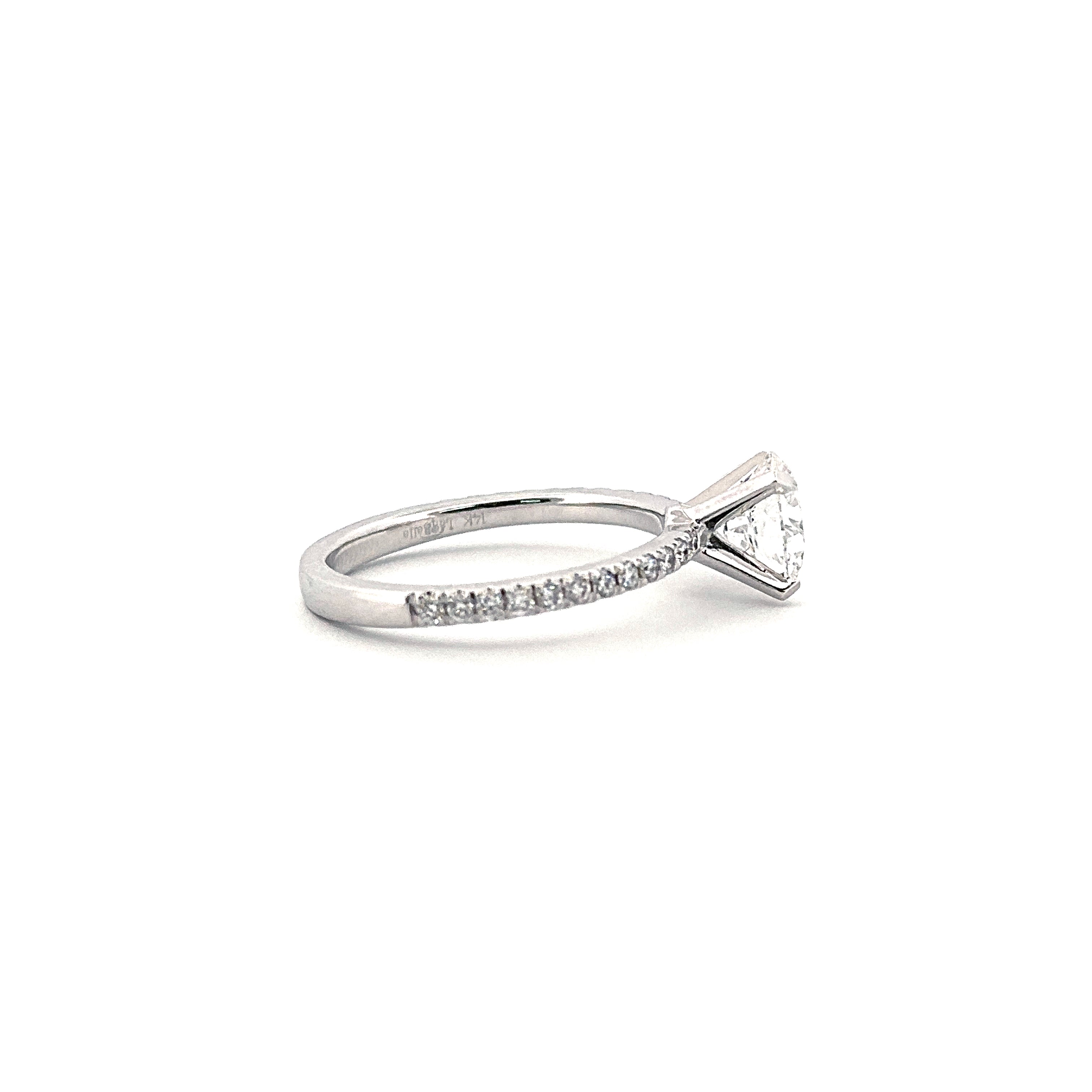 14K White Gold Engagement Ring 1.75CT
