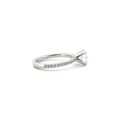 14K White Gold Engagement Ring 1.75CT