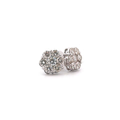 10K White Gold Diamond Earrings 1.47CTW