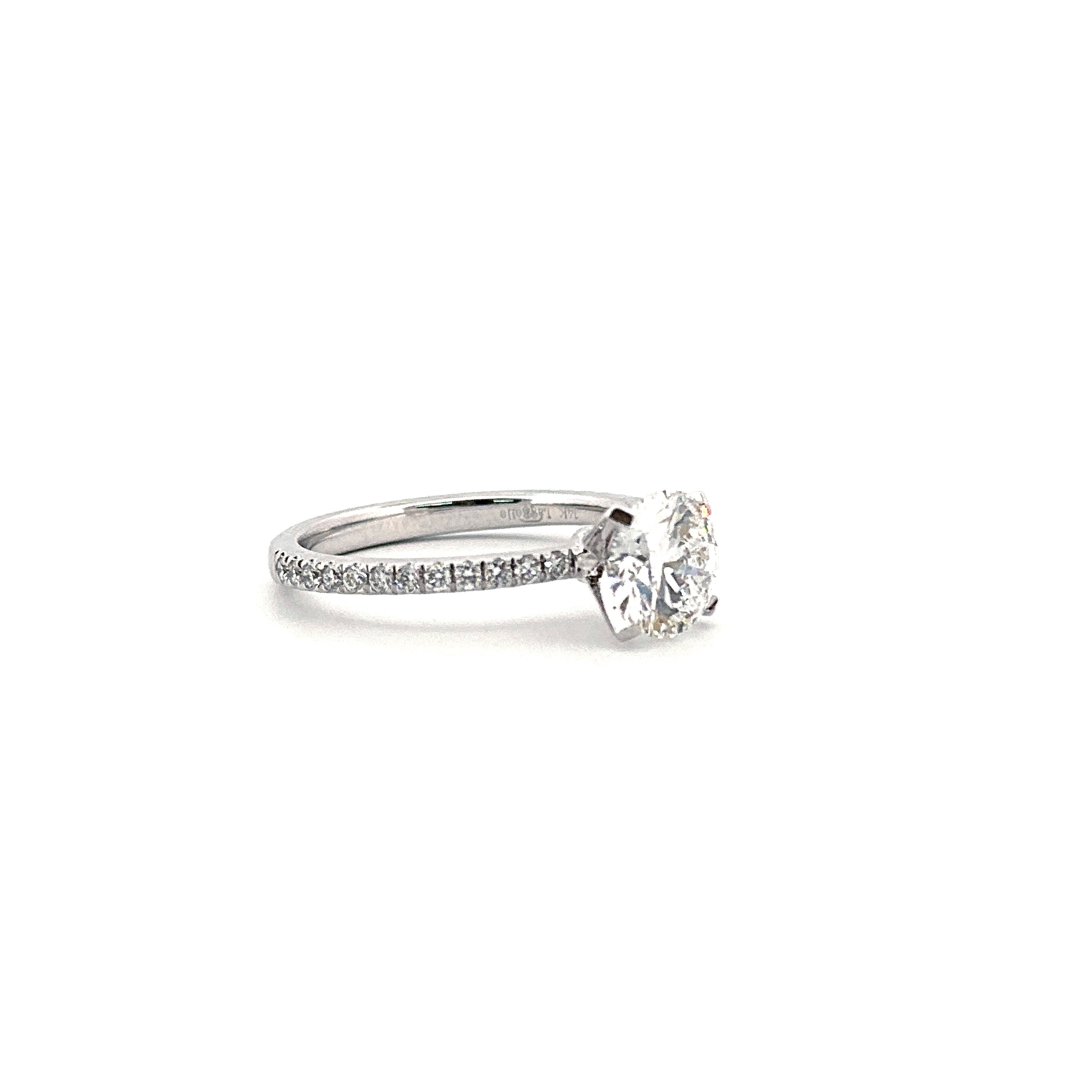 14K White Gold Engagement Ring 1.75CT
