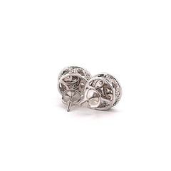 14K White Gold Diamond Earrings Studs 1.25CTW
