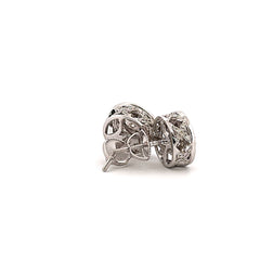 14K White Gold Diamond Earrings Studs 1.25CTW