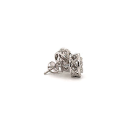 14K White Gold Diamond Earrings Studs 1.25CTW