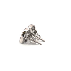 10KT White Gold Heart Earrings 0.42CT