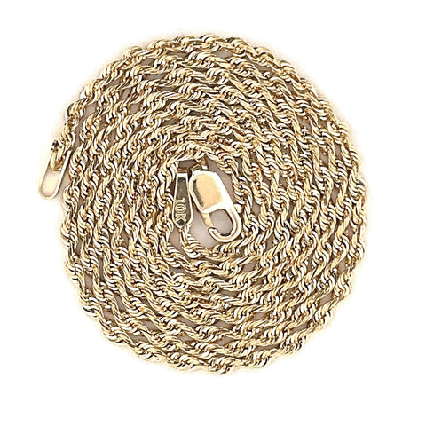 10K Yellow Gold Rope Chain