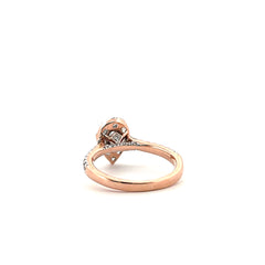 14 KT Rose Gold Pear Diamond 0.90CT