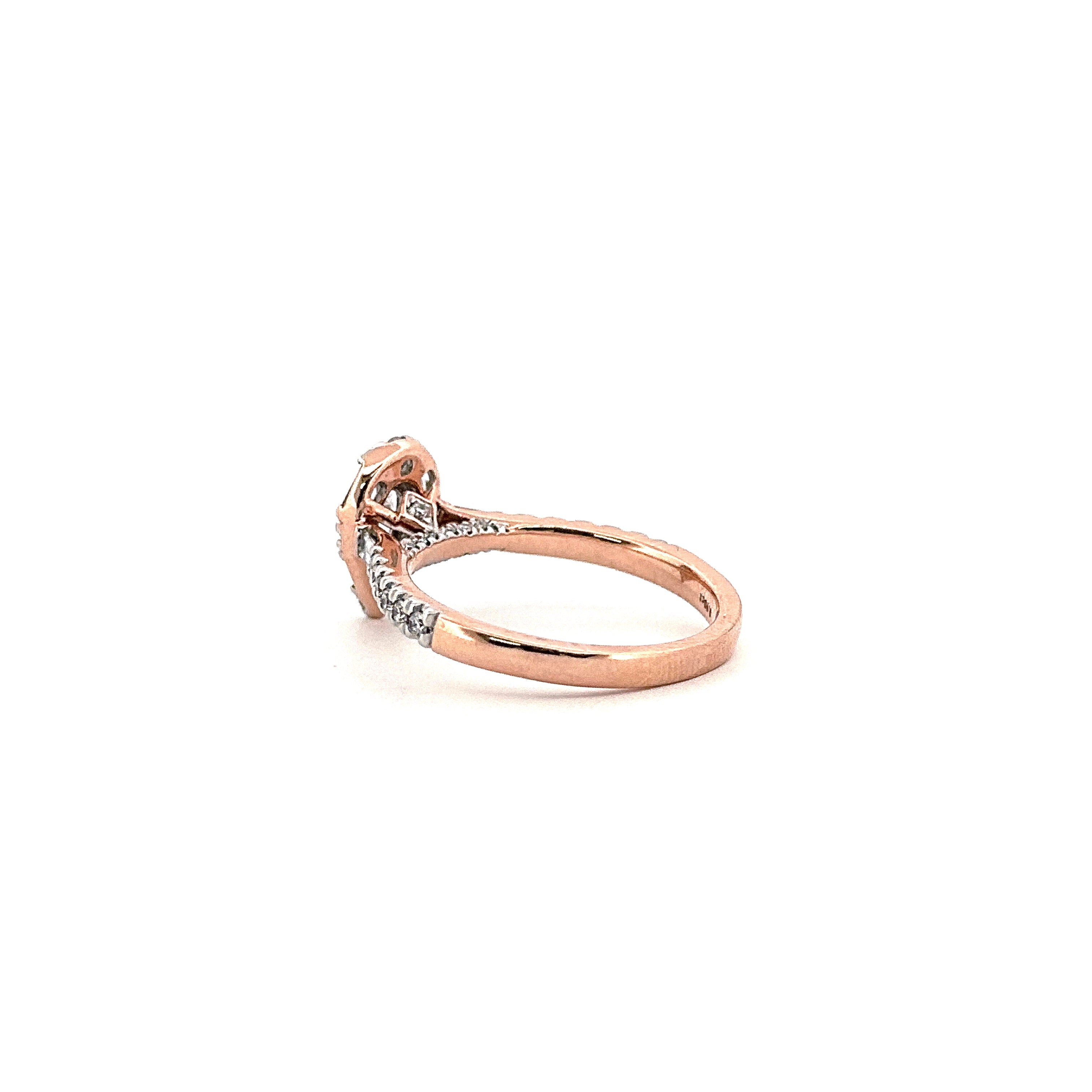 14 KT Rose Gold Pear Diamond 0.90CT