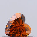 0.31ct Heart Lab Grown Diamond (Colour Fancy Deep Orange, Clarity VS1, IGI Certified)