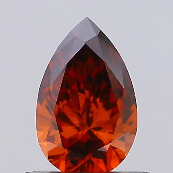 0.48ct Pear Lab Grown Diamond (Colour Fancy Deep Orange, Clarity VS1, IGI Certified)