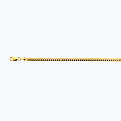 14K 3.5MM YELLOW GOLD SOLID MIAMI CUBAN 22" CHAIN NECKLACE (AVAILABLE IN LENGTHS 7" - 30")