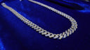 Two Tone Cuban Link Silver