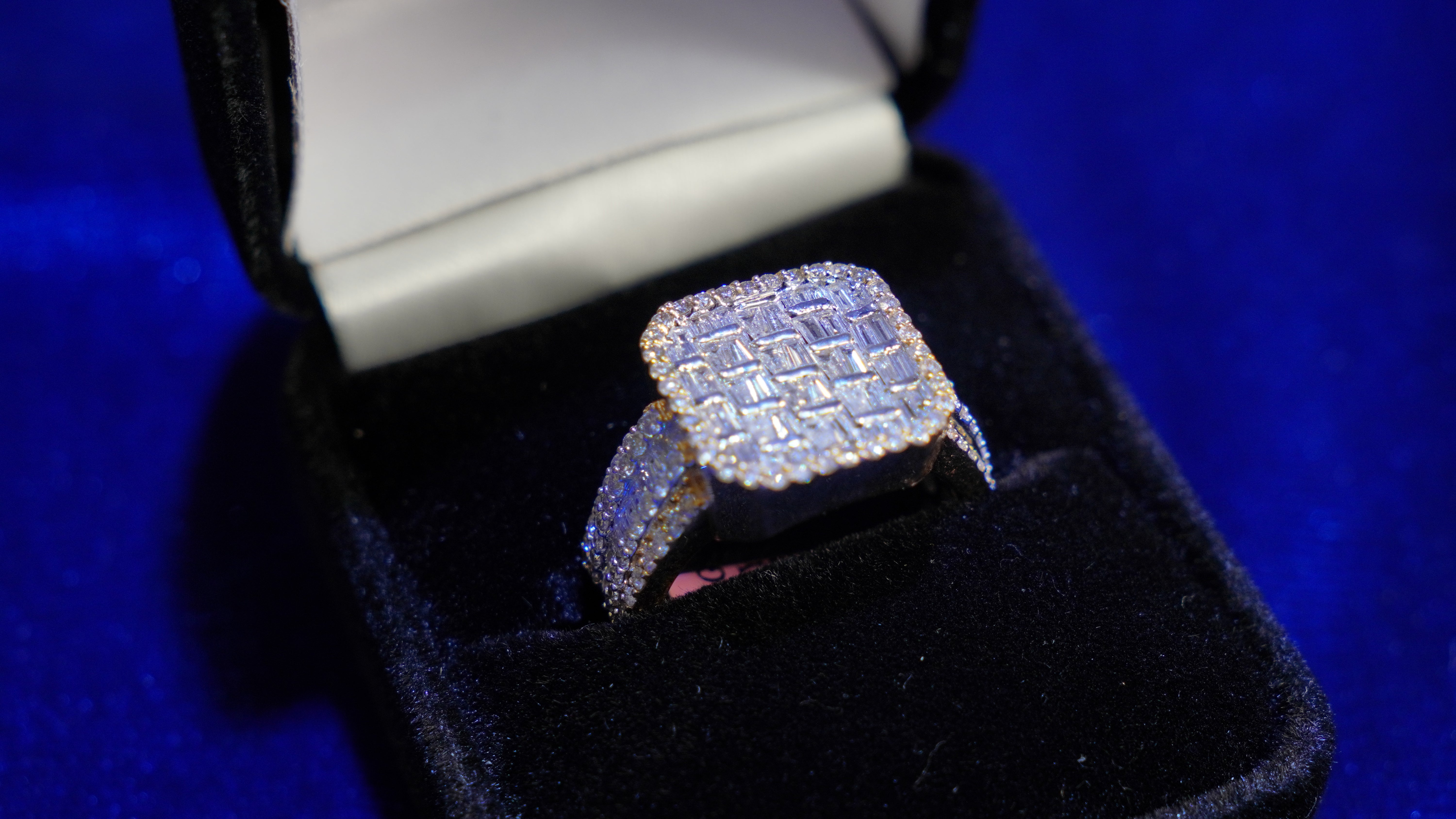 Men's Square Diamond Ring