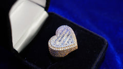 Diamond Gold Heart Ring 2.8CTW 10KT