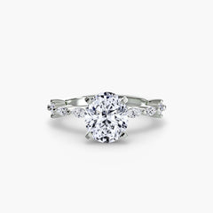 Solitaire with Eternity Pavé