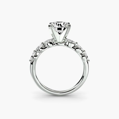 The Floral Accent Solitaire