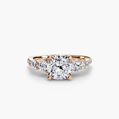Five Stone Ring with Pavé Band