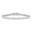 Classic 4 Prong Lab Grown Diamond Tennis Bracelet approx. 3 ct White Gold angle view