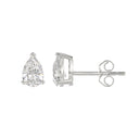 1.5 Carat Pear Lab Grown Diamond Stud Earrings White Gold angle view