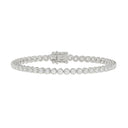 Lightweight Fusion Lab Grown Diamond Tennis Bracelet approx. 3 ct White Gold angle view