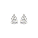 2.5 Carat Pear Lab Grown Diamond Stud Earrings White Gold angle view