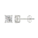 2.5 Carat Princess Lab Grown Diamond Stud Earrings White Gold angle view