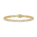 Lightweight Fusion Lab Grown Diamond Tennis Bracelet approx. 5 ct Yellow Gold angle view