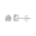 2.5 Carat Round Brilliant Lab Grown Diamond Stud Earrings White Gold angle view