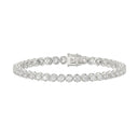 Lightweight Fusion Lab Grown Diamond Tennis Bracelet approx. 5 ct White Gold angle view