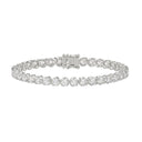 Lightweight Fusion Lab Grown Diamond Tennis Bracelet approx. 7 ct White Gold angle view