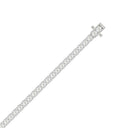Classic 4 Prong Lab Grown Diamond Tennis Bracelet approx. 7 ct White Gold down view