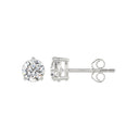 1.5 Carat Round Brilliant Lab Grown Diamond Stud Earrings White Gold down view