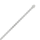 Lightweight Fusion Lab Grown Diamond Tennis Bracelet approx. 7 ct White Gold down view