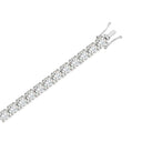 Classic 4 Prong Lab Grown Diamond Tennis Bracelet approx. 3 ct White Gold down view