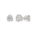 2.5 Carat Round Brilliant Lab Grown Diamond Stud Earrings White Gold down view