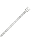 Classic 4 Prong Lab Grown Diamond Tennis Bracelet approx. 7 ct White Gold flat view