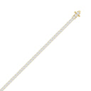 Classic 4 Prong Lab Grown Diamond Tennis Bracelet approx. 5 ct Yellow Gold flat view