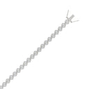Lightweight Fusion Lab Grown Diamond Tennis Bracelet approx. 7 ct White Gold flat view