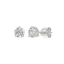 1.5 Carat Round Brilliant Lab Grown Diamond Stud Earrings White Gold flat view